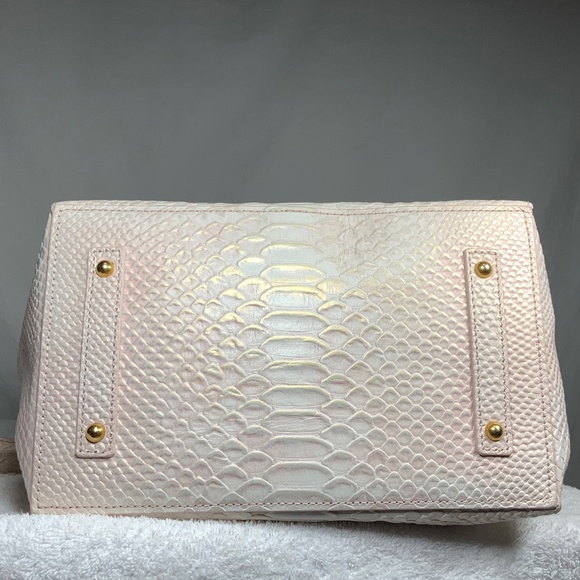 Dooney & Bourke Large Naomi Pink Snakeskin Satchel - Picture 10 of 16
